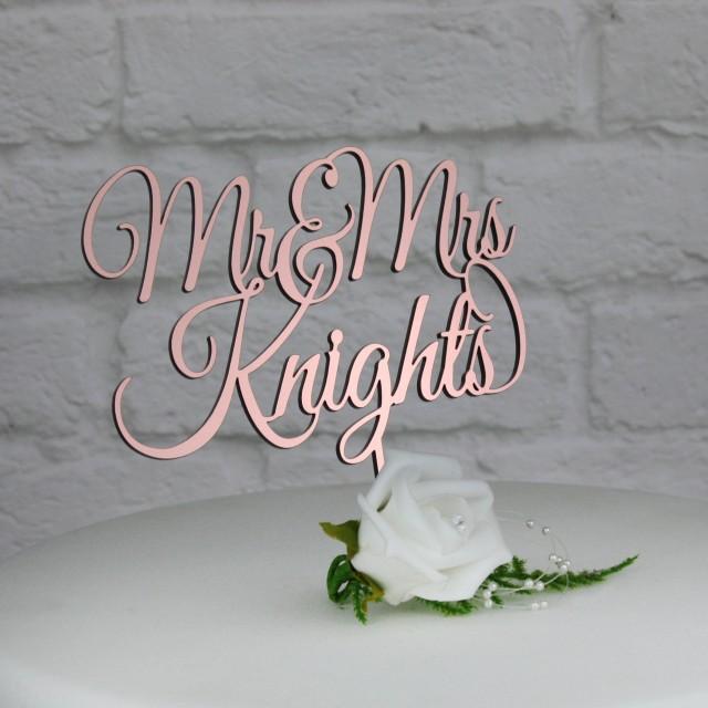 Wedding Cake Topper. Rose Gold,Gold,Silver Cake Decoration