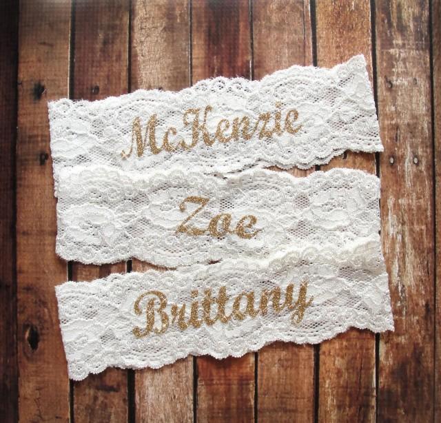 70 Colors, Personalized Garters, Sparkle Wedding, Monogram Garters