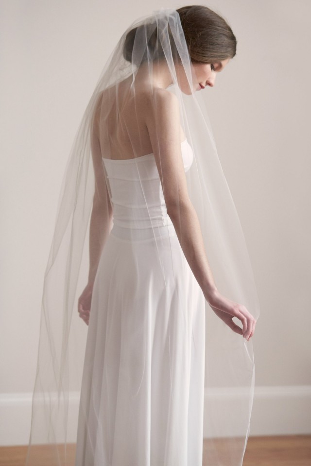 Cut Edge Bridal Veil, Wedding Veil, Bridal Veil, Cathedral Length Veil