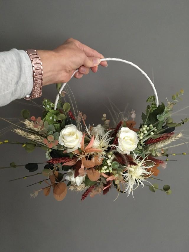 Alternative Wedding Bouquet, Brides Hoop, Bridesmaids Hoop, Boho Hoop