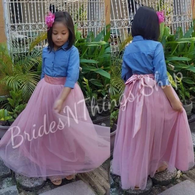 Tulle Skirt 82 Colors Dusty Pink Tulle Skirt,flower Girl Tulle Skirt