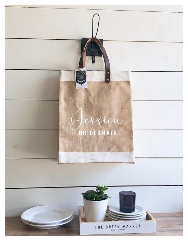 Personalized Jute Tote Bag,Market Bag,Personalized Gift For Her,Gifts