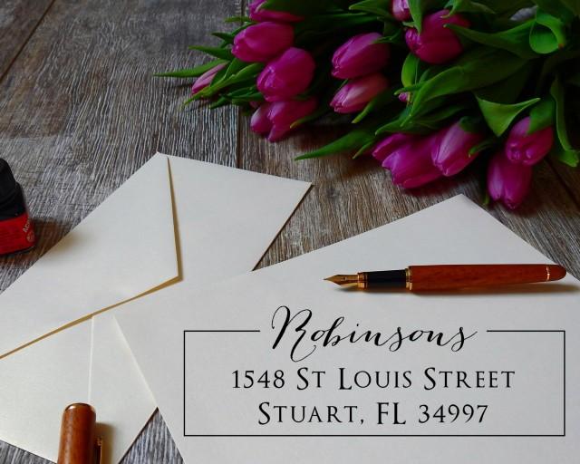 Personalized Address Stamp Self Ink 3 Line Self Inking Modern Business