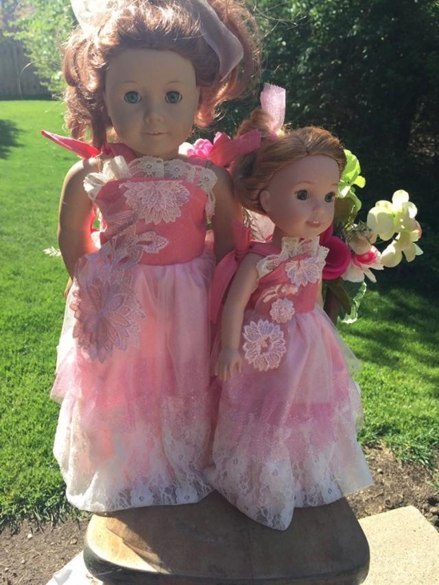Girl Doll Matching Fancy Gown Inspired ...