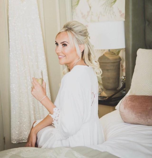 Dressing Gown, Satin Robe, Bride Dressing Gown, Wedding Dressing Gown