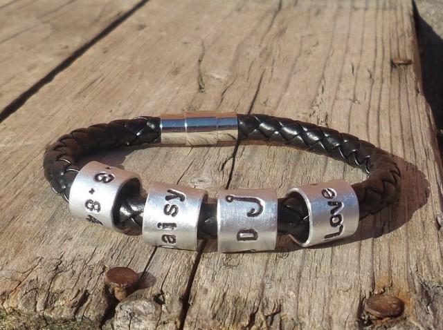 fathers day personalised bracelets