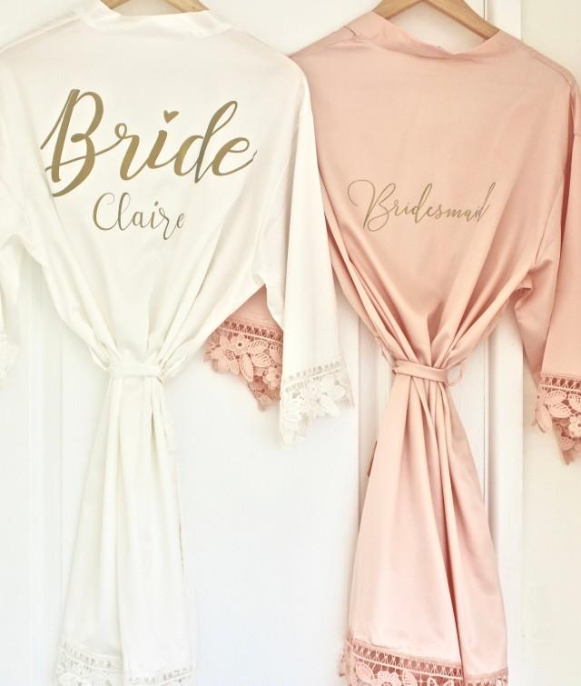 personalised bridesmaid robes