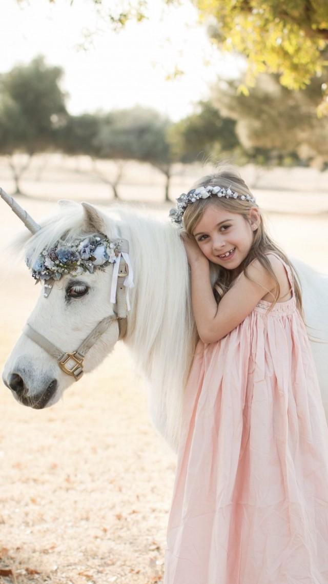 Silver Blue UNICORN Horn For Horse, Unicorn Horse Set, Unicorn Party