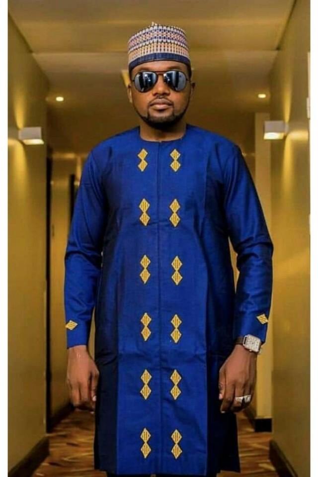 Blue And Gold Men S African Outfit African Men S Clothing Wedding Suit Dashiki African Men