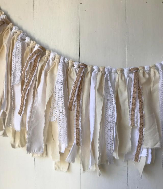 Farmhouse Rag Tie Scrappy Garland Banner Bunting 2969849 Weddbook
