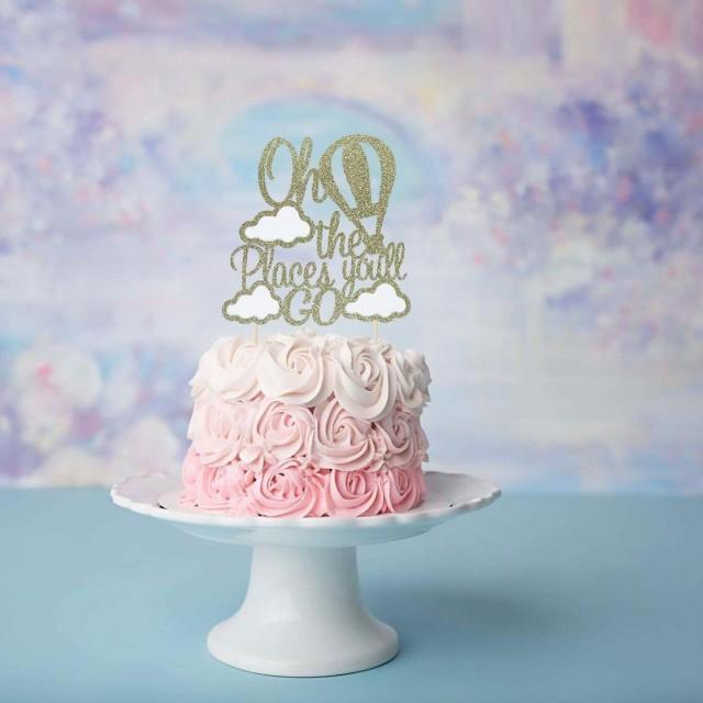 Oh The Places You'll Go Cake Topper Adventure Awaits Cake Topper