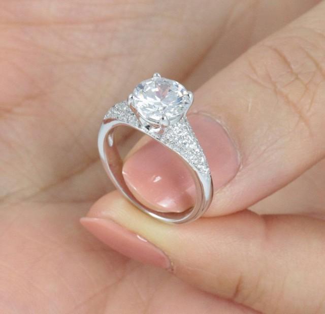925 Sterling Silver Cz Wedding Band Engagement Rings Set Women Size 3-14 925 Sterling Silver Cz Wedding Band Engagement Rings Set Women Size 3-14