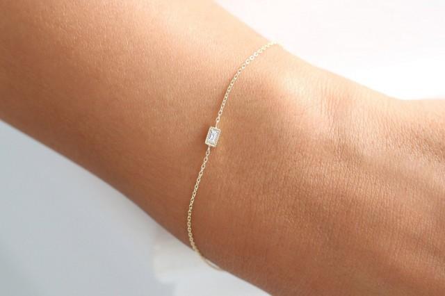 minimalist diamond bracelet