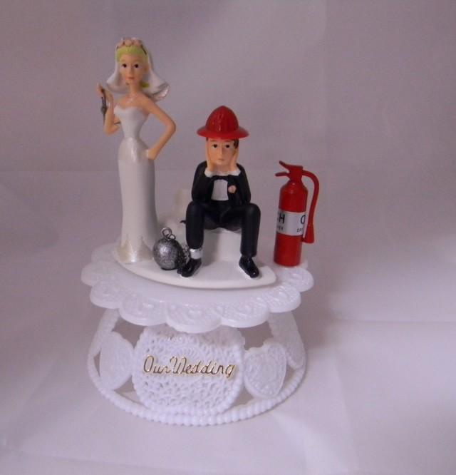 Our Wedding Sign Reception Ceremony Party Ball & Chain Fireman