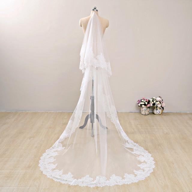 bridal blusher veil ivory