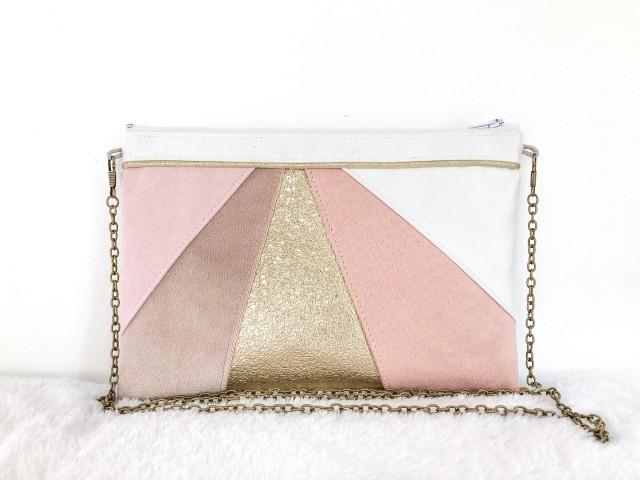 accessorize pink clutch bag