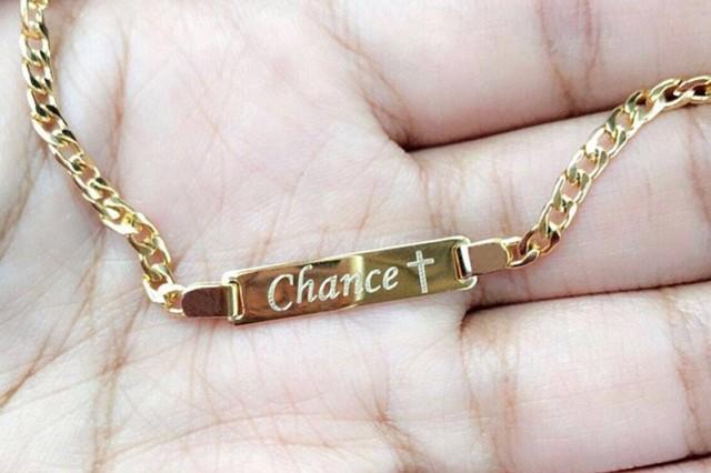 gold plated baby bracelet