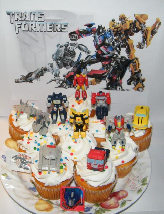 Transformers Deluxe Mini Cake Toppers Cupcake Decorations 12 Set With