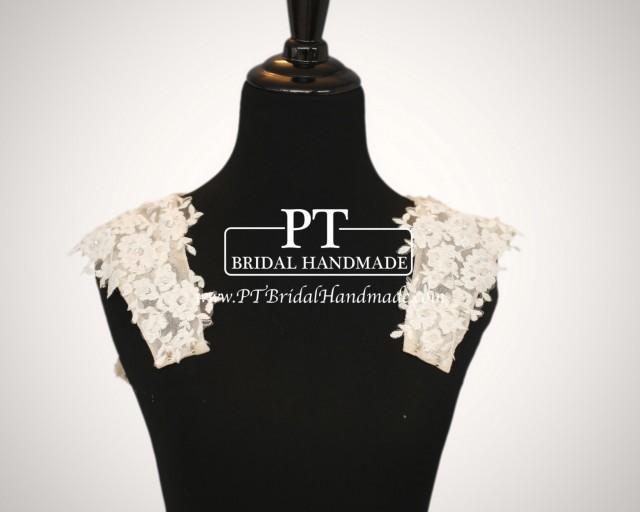 Detachable Cap Sleeves, Removable Wedding Dress Straps , Bridal Straps