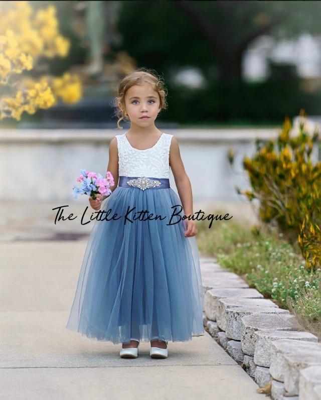 baby blue flower girl dresses