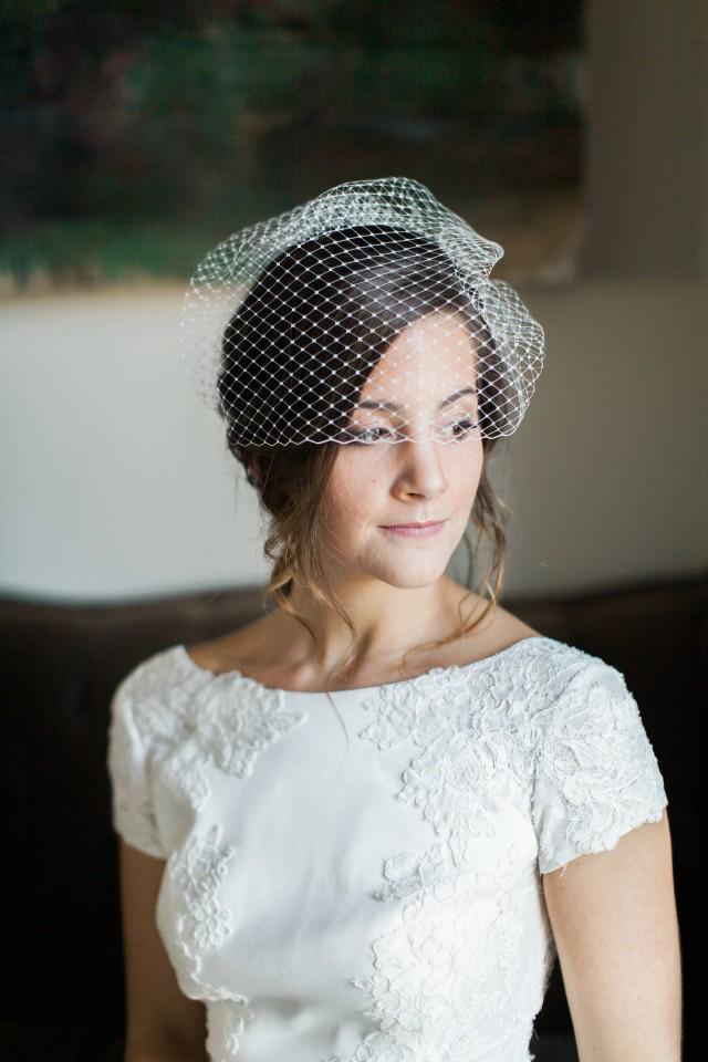 Birdcage Veil, Short Veil, Wedding Veil, Blusher Veil, Voilette