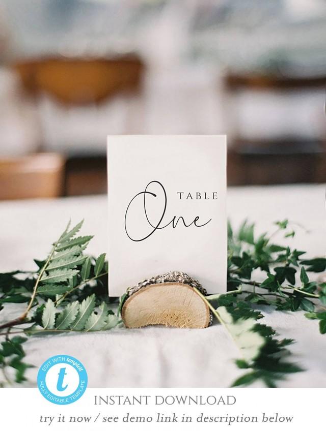 Table Number Template TRY BEFORE You Buy Editable Instant Download Wedding Printable