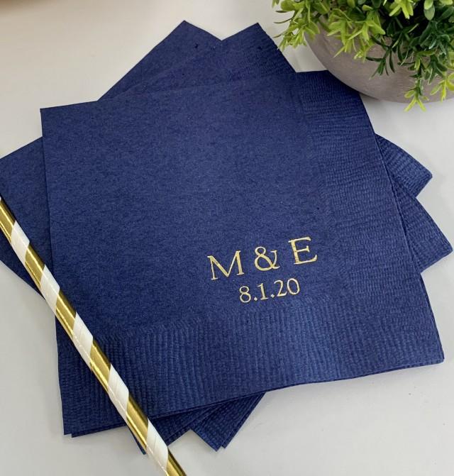 Personalized Napkins Personalized Napkins Wedding Personalized Cocktail