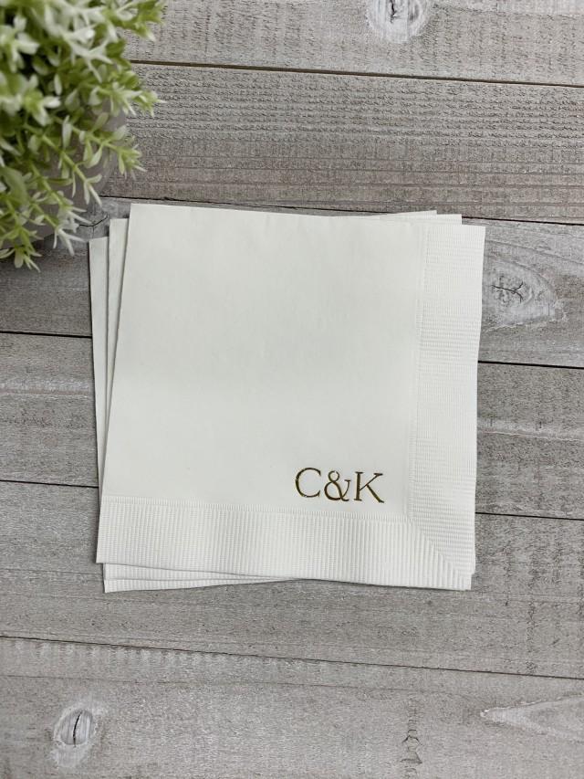 Personalized Napkins Personalized Napkins Wedding Personalized Cocktail