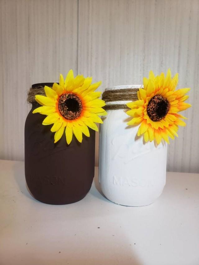 Decor Rustic Sunflower Mason Jar Decor 2975199 Weddbook