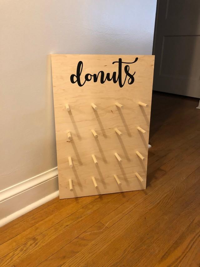Wedding Donut Wall, Donut Board For Wedding, Rustic Donut Stand, Donut