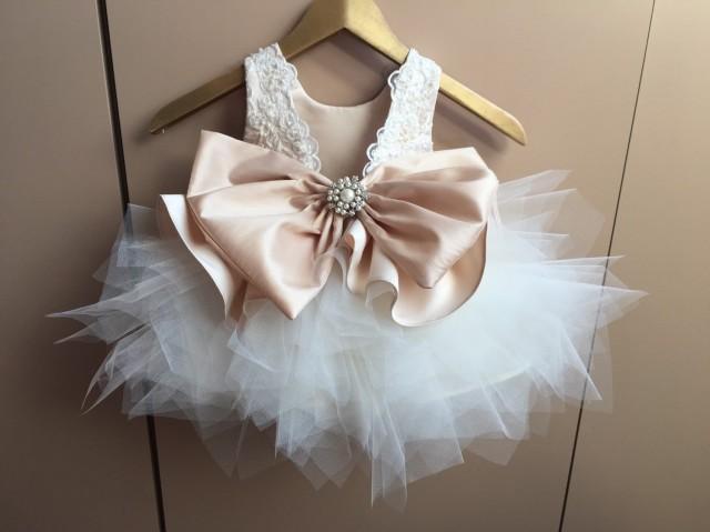 ecru flower girl dresses