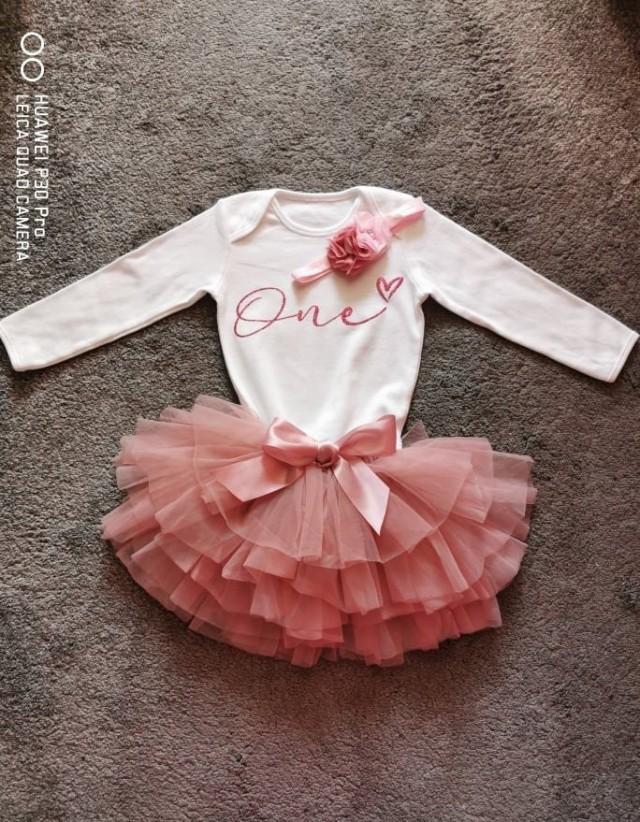 personalised 1st birthday outfit girl