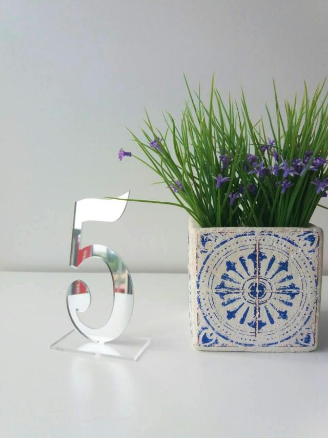 Mirror Acrylic Table Numbers Silver Mirror Table Numbers Table Numbers