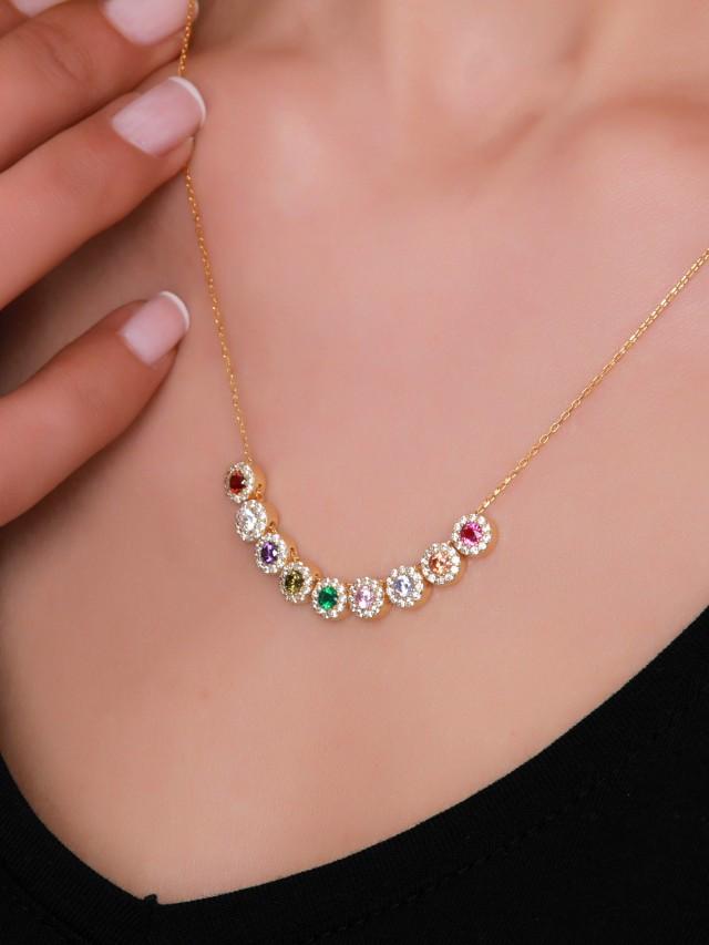 Birthstone Necklace For Mothers Day 