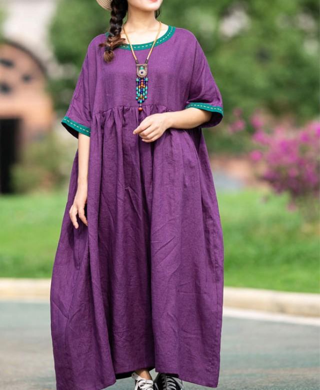 plus size purple summer dresses