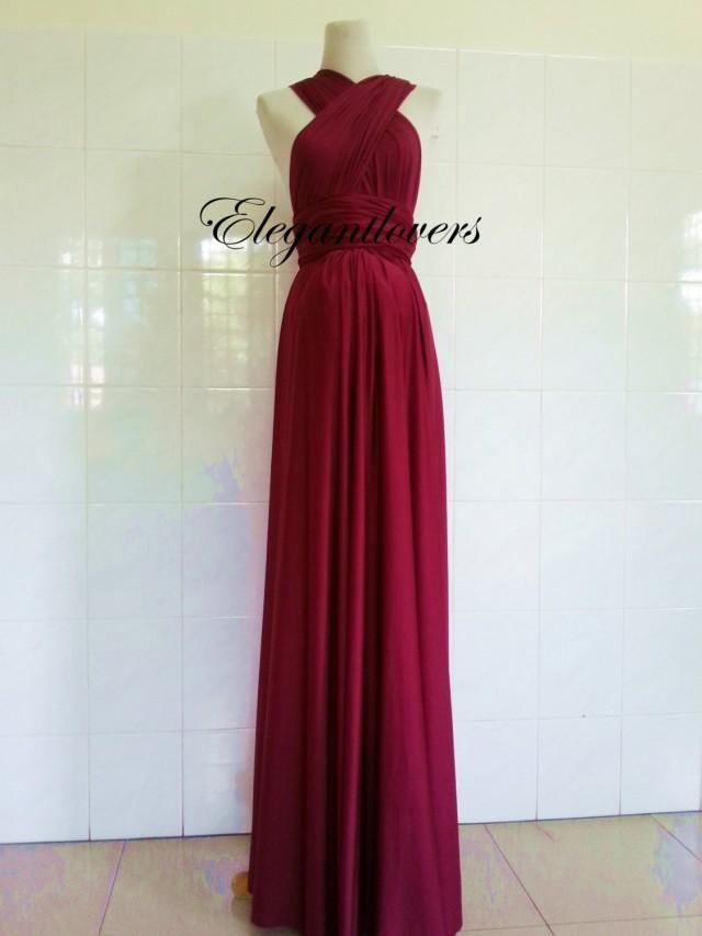 Red Wine Merlot Burgundy Maternity Dress Wedding Maroon Infinity Wrap