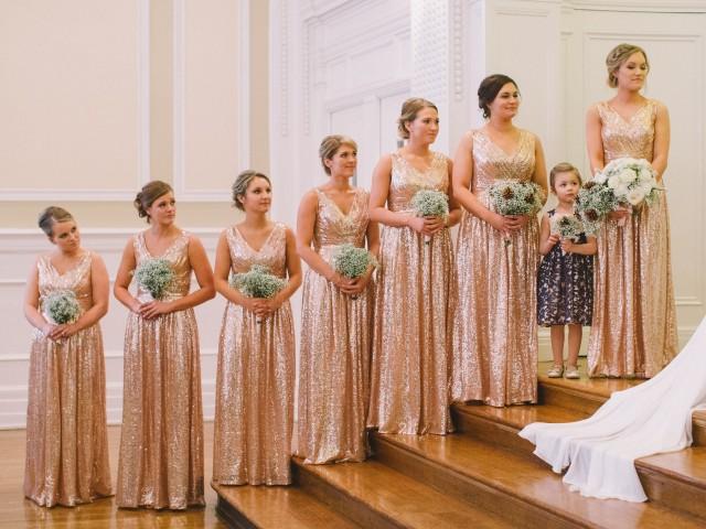 Rose Gold Bridesmaid Dress Rosie Sequin Bridesmaid Dress Wedding Party Blush 