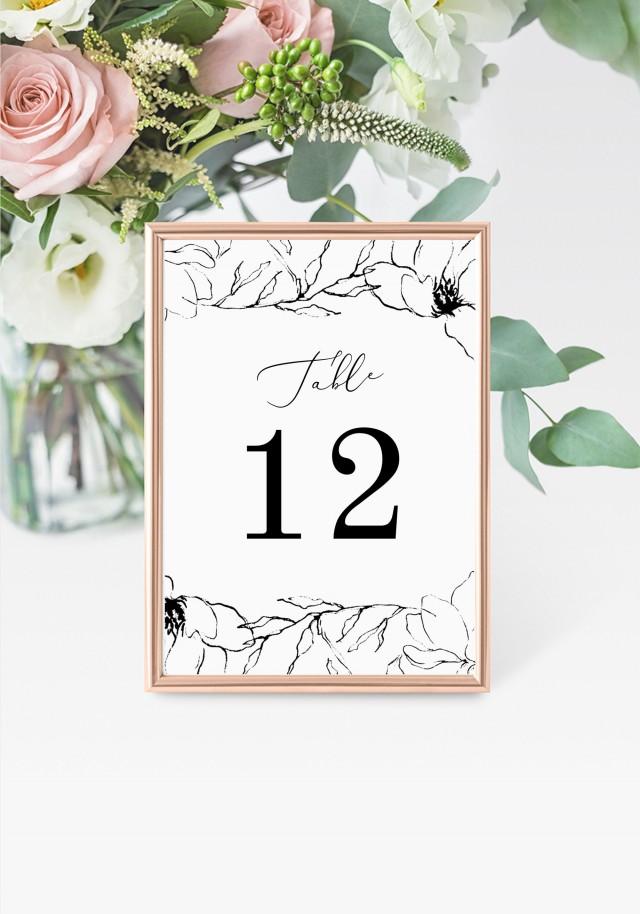 Rustic Table Numbers 5x7" INSTANT DOWNLOAD, Printable Wedding Table