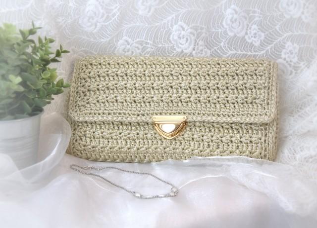 Wedding Bag For Bride, Nuptials Pochette With Gold Closure, Crochet Bags  Handmade, Accessories For Hymeneals, Present For Valentine's Day. #2979368  - Weddbook