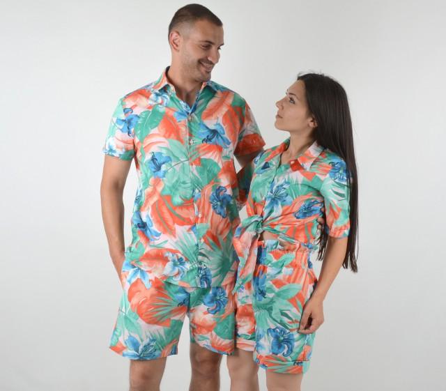 matching couples hawaiian clothing