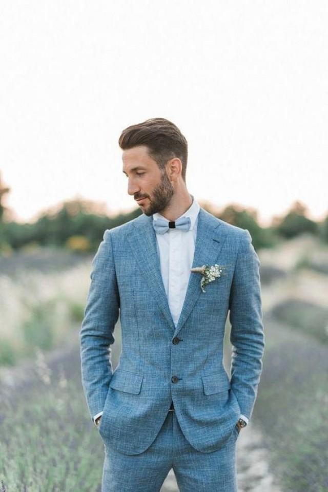 mens blue linen suits for weddings