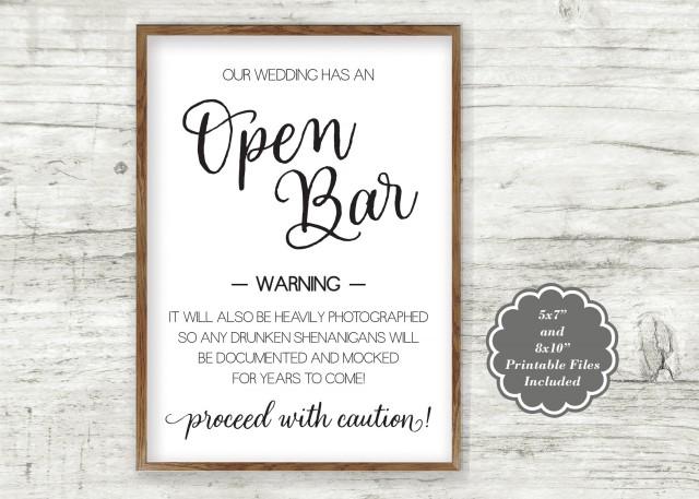 Wedding Bar Sign WLP-PEN 2516 Minimalist Open Bar Sign 8x10 Printable  Wedding Bar Template Instant Download Modern Open Bar sign Paper  Invitations & Announcements mindtek.it
