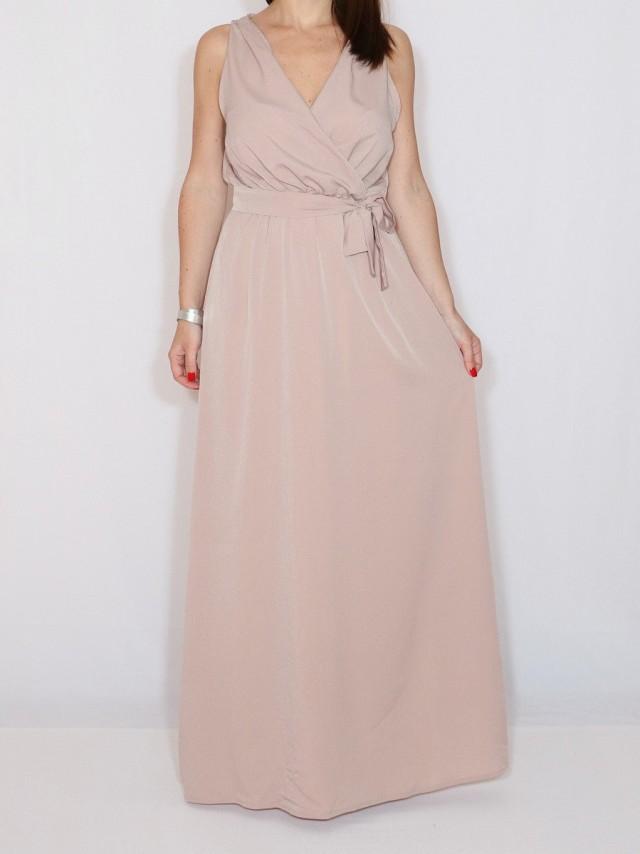 Blush Pink Bridesmaid Dress Blush Pink Wedding Dress Chiffon Blush Pink