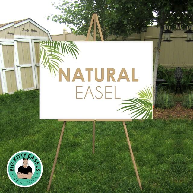 Natural Easel . Large Wood Wedding Sign Floor Stand