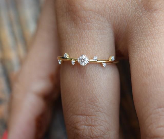 dainty diamond engagement rings