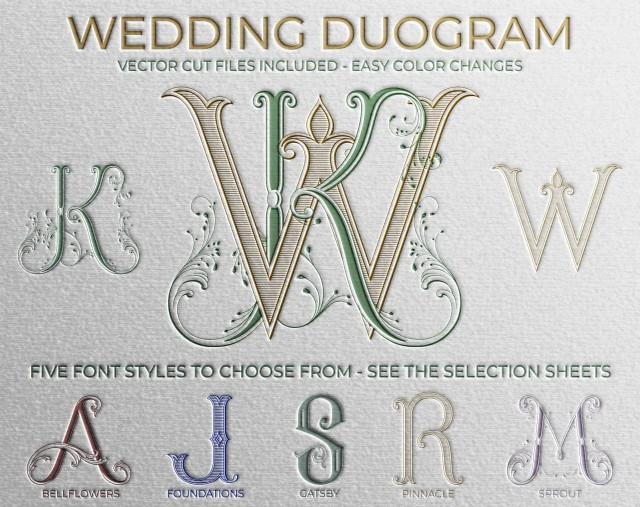 2 Letter Monogram Made To Order With Pre Designed Fonts Custom 