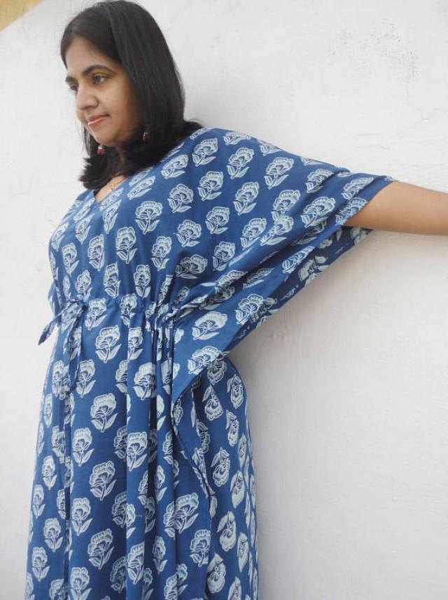 Maternity Hospital Gown, Nursing Kaftan, Maternity Gown, Batik Dress