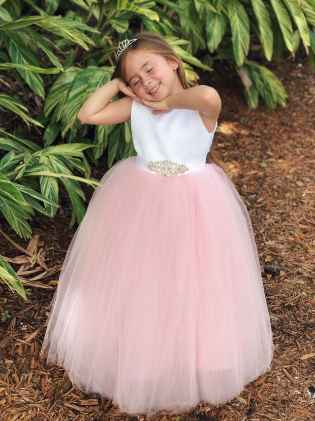 Tulle Flower Girl Dress, Super Puffy Flower Girl Dresses, Blush Flower