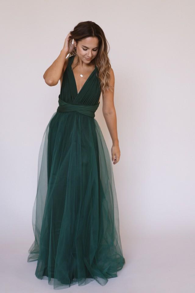 Emerald Green Infinity Dress, Emerald ...