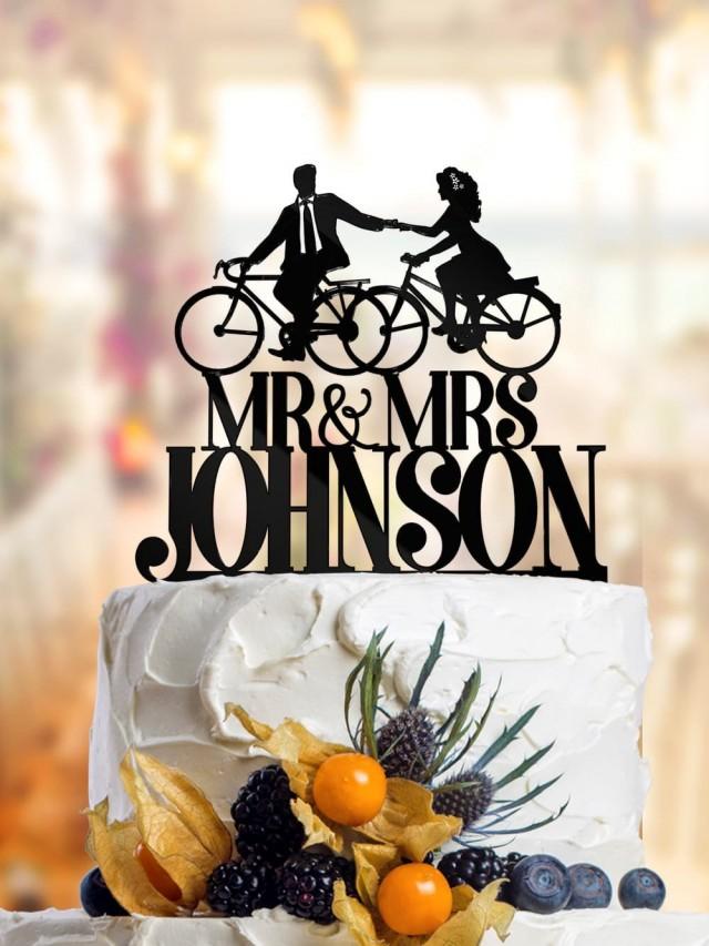 Bicycle Cake Topper, Bicycle Wedding Cake Topper, Bike Cake Topper